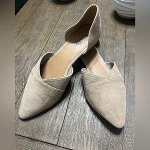 Melissa Suede Taupe Flats
